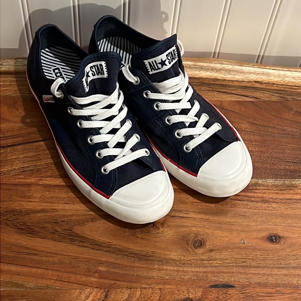 CONVERSE Chuck Taylor Canvas-Faux Leather Shoes Like New-Only Worn 1 Time